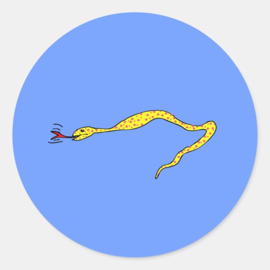 Sticker Rond Serpent à points polka (Devant)