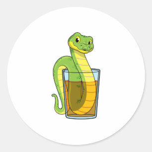 Sticker Rond Serpent avec jus