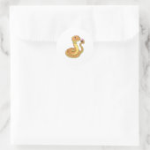 Sticker Rond Serpent avec muffin (Sac)