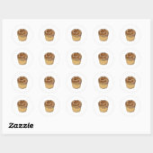 Sticker Rond Serpent avec muffin (Feuille)