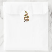 Sticker Rond Serpent Brown et Silhouette Or (Sac)