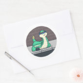 Sticker Rond Serpent cool (Enveloppe)