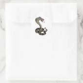 Sticker Rond serpent de cobra (Sac)
