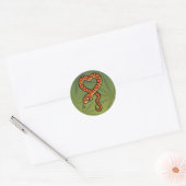 Sticker Rond Serpent de dessin animé (Enveloppe)