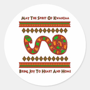 Sticker Rond Serpent de Kwanzaa