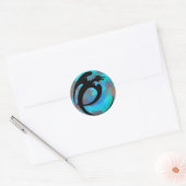 Sticker Rond Serpent de lune ailée (Enveloppe)