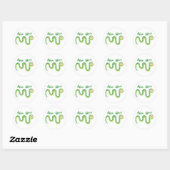 Sticker Rond Serpent de sifflement de sifflement (Feuille)