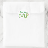 Sticker Rond Serpent de sifflement de sifflement (Sac)
