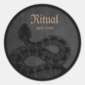 Sticker Rond Serpent d'Halloween adulte (Devant)