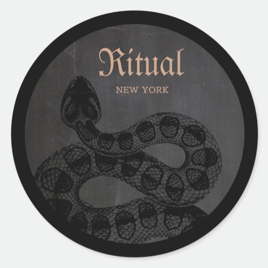 Sticker Rond Serpent d'Halloween adulte