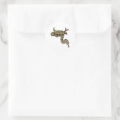 Sticker Rond Serpent sur branche (Sac)