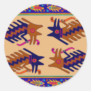 Sticker Rond Serpent tribal inca