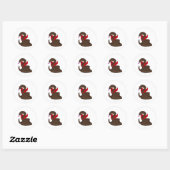 Sticker Rond Serpent vampire (Feuille)