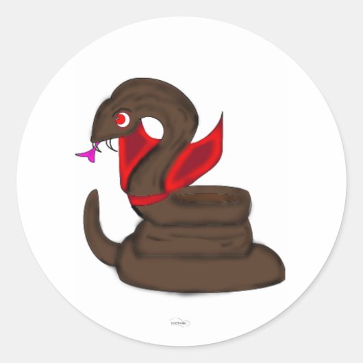 Sticker Rond Serpent vampire (Devant)
