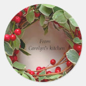 Sticker Rond Serre de baies et verdure (Devant)