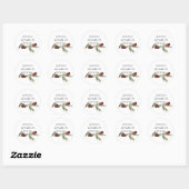 Sticker Rond Serre de mariage hivernal Pinery (Feuille)