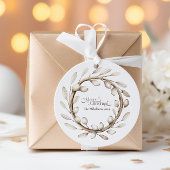 Sticker Rond Serre de Noël rustique