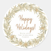 Sticker Rond Serre florale Edelweiss (Devant)