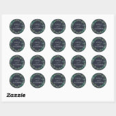 Sticker Rond Serre | Mariage botanique aquarelle (Feuille)