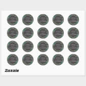Sticker Rond Serre | Mariage botanique aquarelle (Feuille)