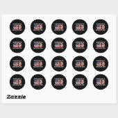 Sticker Rond Serrer Pour Le Pignon Drapeau Pour La Croix (Feuille)