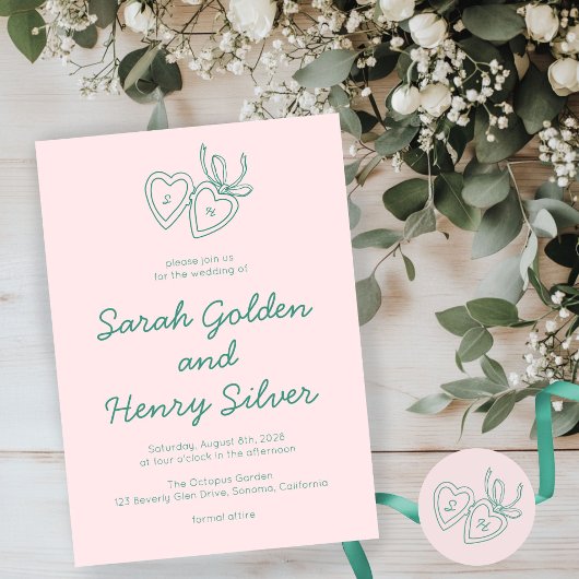 Sticker Rond Serrure de coeur Whimsical Doodle Croquis moderne 