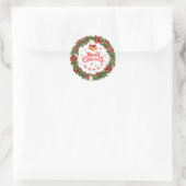 Sticker Rond Serrure de Noël (Sac)