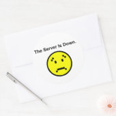 Sticker Rond Serveur arrêté (Enveloppe)