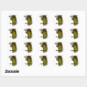 STICKER ROND SERVEUR DE GUERRIERS (Feuille)