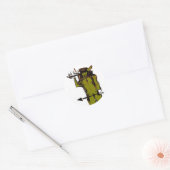 STICKER ROND SERVEUR DE GUERRIERS (Enveloppe)