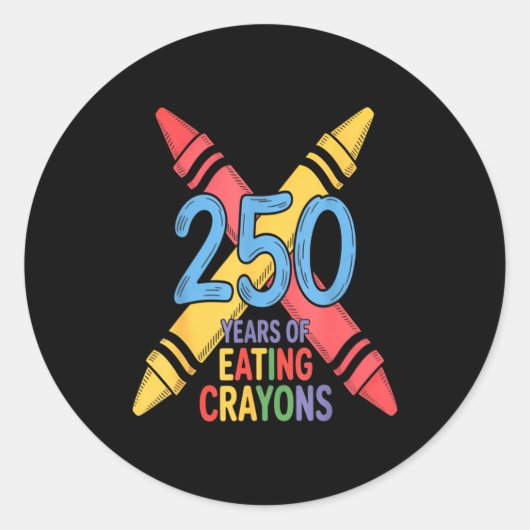 Sticker Rond Service 250 Years 1776-2026 250th Birthday (Devant)