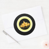 Sticker Rond service cinq étoiles classique (Enveloppe)