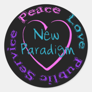 Sticker Rond Service d'amour de paix