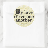 Sticker Rond Service d'amour Galates 5-13 (Sac)