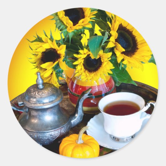 Sticker Rond Service d'Autumn Tea (Devant)