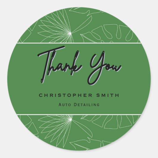 Sticker Rond Service de détail automatique Tropical (Devant)