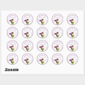 Sticker Rond Service De Nettoyage Maison Maid De Parties scinti (Feuille)