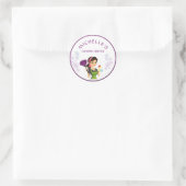 Sticker Rond Service De Nettoyage Maison Maid De Parties scinti (Sac)