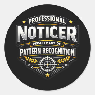 Sticker Rond Service de remarqueur professionnel de motif