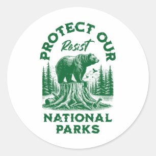 Sticker Rond Service de résistance du parc national Alt Us