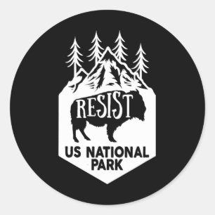 Sticker Rond Service de résistance du parc national Alt Us