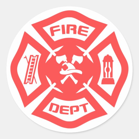 Sticker Rond Service des incendies (Devant)