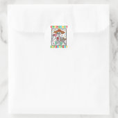 Sticker Rond Service d'urgence Cinco De Mayo Skeleton Coffee (Sac)