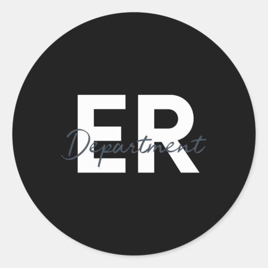 Sticker Rond Service D'Urgence Salle D'Urgence Er Soins De Sant (Devant)