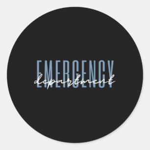 Sticker Rond Service D'Urgence Salle D'Urgence Soins De Santé S