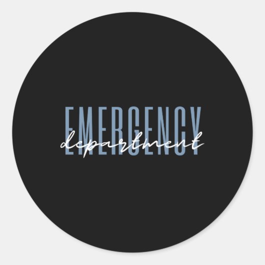 Sticker Rond Service D'Urgence Salle D'Urgence Soins De Santé S (Devant)