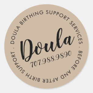 Sticker Rond Services de naissance de Doula