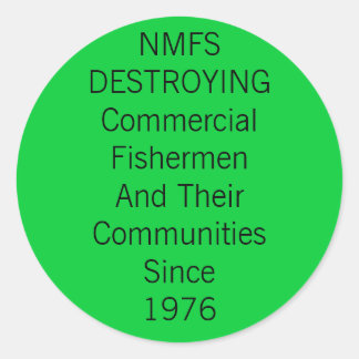 Sticker Rond Services nationaux des pêches maritimes DÉTRUIT