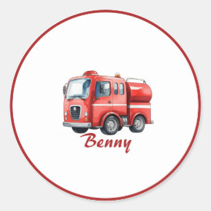 Sticker Rond Serviette de fête d'anniversaire upsherin avec cam