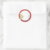 Sticker Rond Serviette fourche en plaque de la cuisine des auto (Sac)